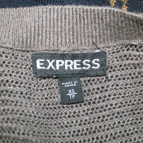 EXPRESS Sweater Lightweight Wide Neck Dolman Sleeve Pullover Neutal Taupe XS - Picture 5 of 13